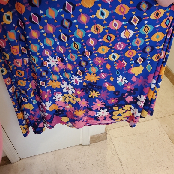 Lularoe Geometric Cat Eye Maxi Skirt size M Mod Knit Long Womens New With Tags - Picture 6 of 7